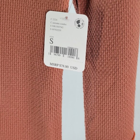 FREE PEOPLE / WTF mikah cuff thermal top Sz S NEW - Picture 10 of 11